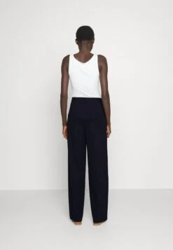 Wide Leg Trousers - Broek - Dark Blue -Even&Odd 158a3b8ce7d84b1bba75b2718b63d731