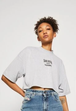 Even&Odd T-Shirt Print - Mottled Light Grey -Even&Odd 41b075876e31406e8dd6100ac2e4e3f4