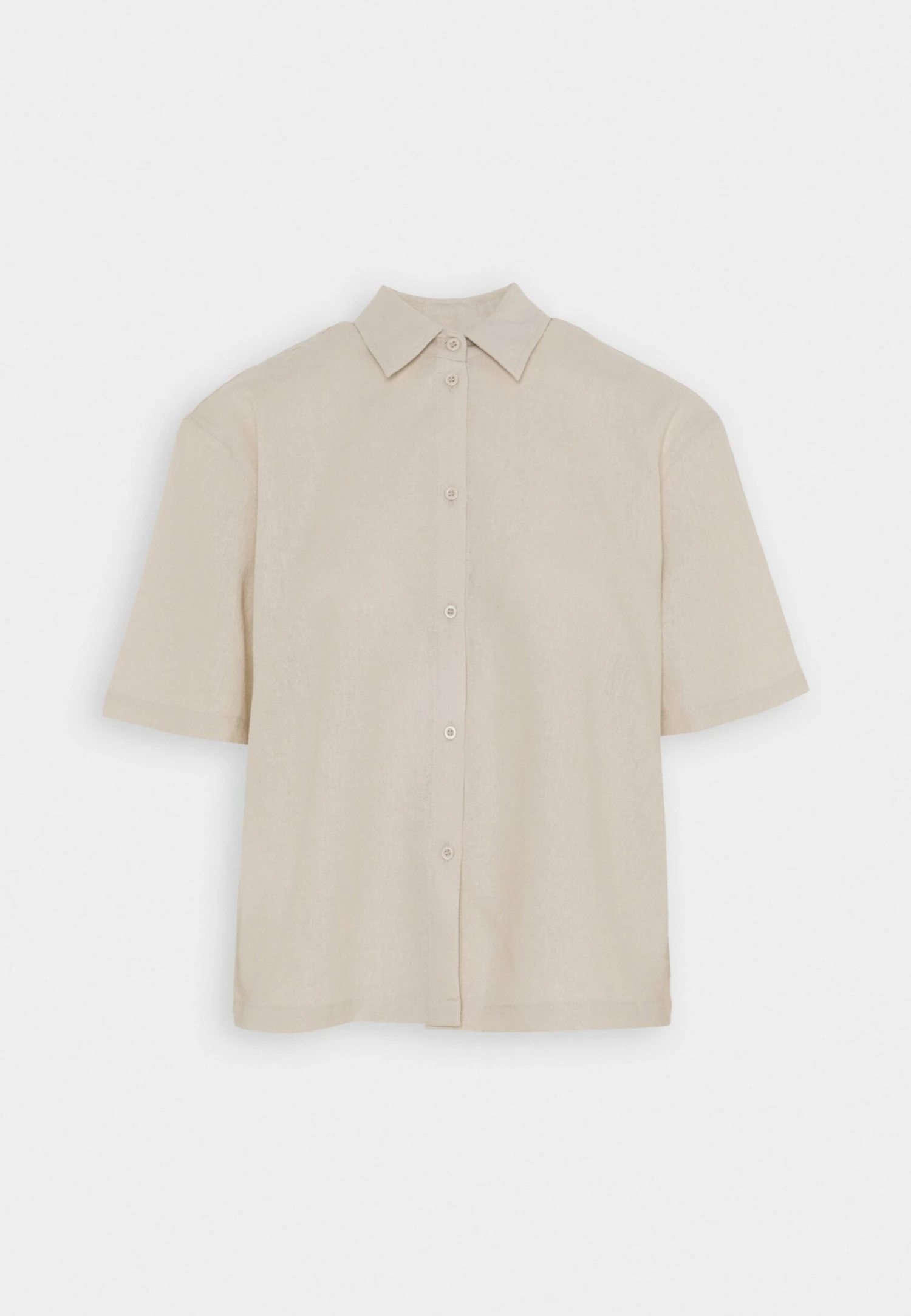 Even&Odd Linen-Mix Button Down Blouse - Overhemdblouse - Beige 6 Even&Odd Linen-Mix Button Down Blouse - Overhemdblouse - Beige - Afbeelding 4