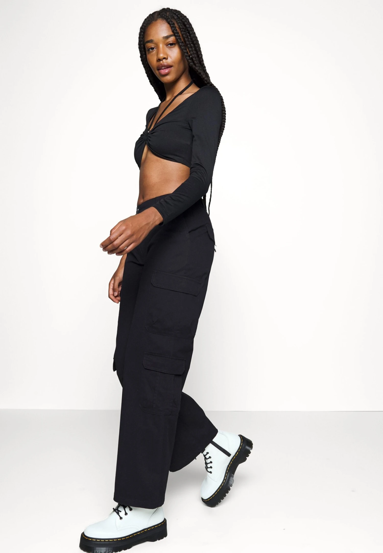 Even&Odd Cargobroek - Black 7 Even&Odd Cargobroek - Black - Afbeelding 5