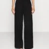 Petite Tailored Wide Leg Trouser - Broek - Black -Even&Odd 74802865d4bf446c96f398e4322abd59