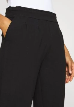 Even&Odd Paperbag Waist Tapered Trousers - Broek - Black -Even&Odd 8083fa9f25294f75bc3794bae9c7cde9
