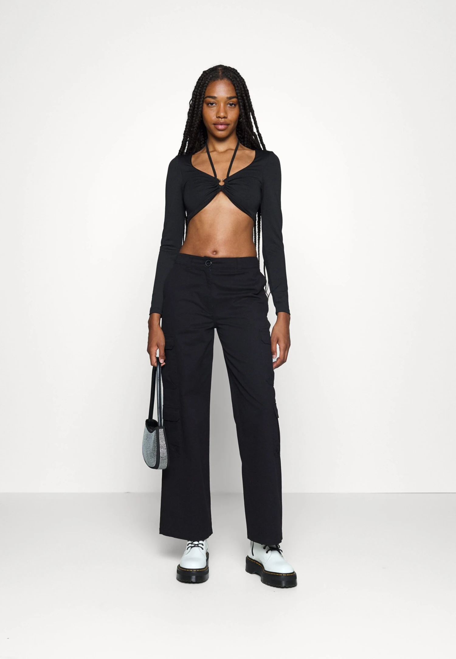 Even&Odd Cargobroek - Black 4 Even&Odd Cargobroek - Black - Afbeelding 2