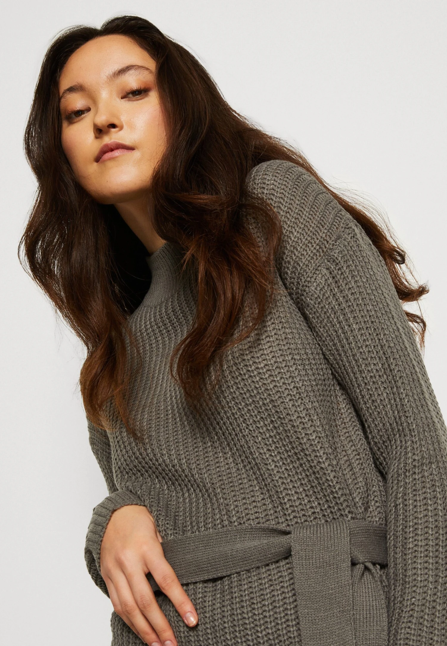 Even&Odd Loose High Neck Dress- Gebreide Jurk - Dark Grey 6 Even&Odd Loose High Neck Dress- Gebreide Jurk - Dark Grey - Afbeelding 4