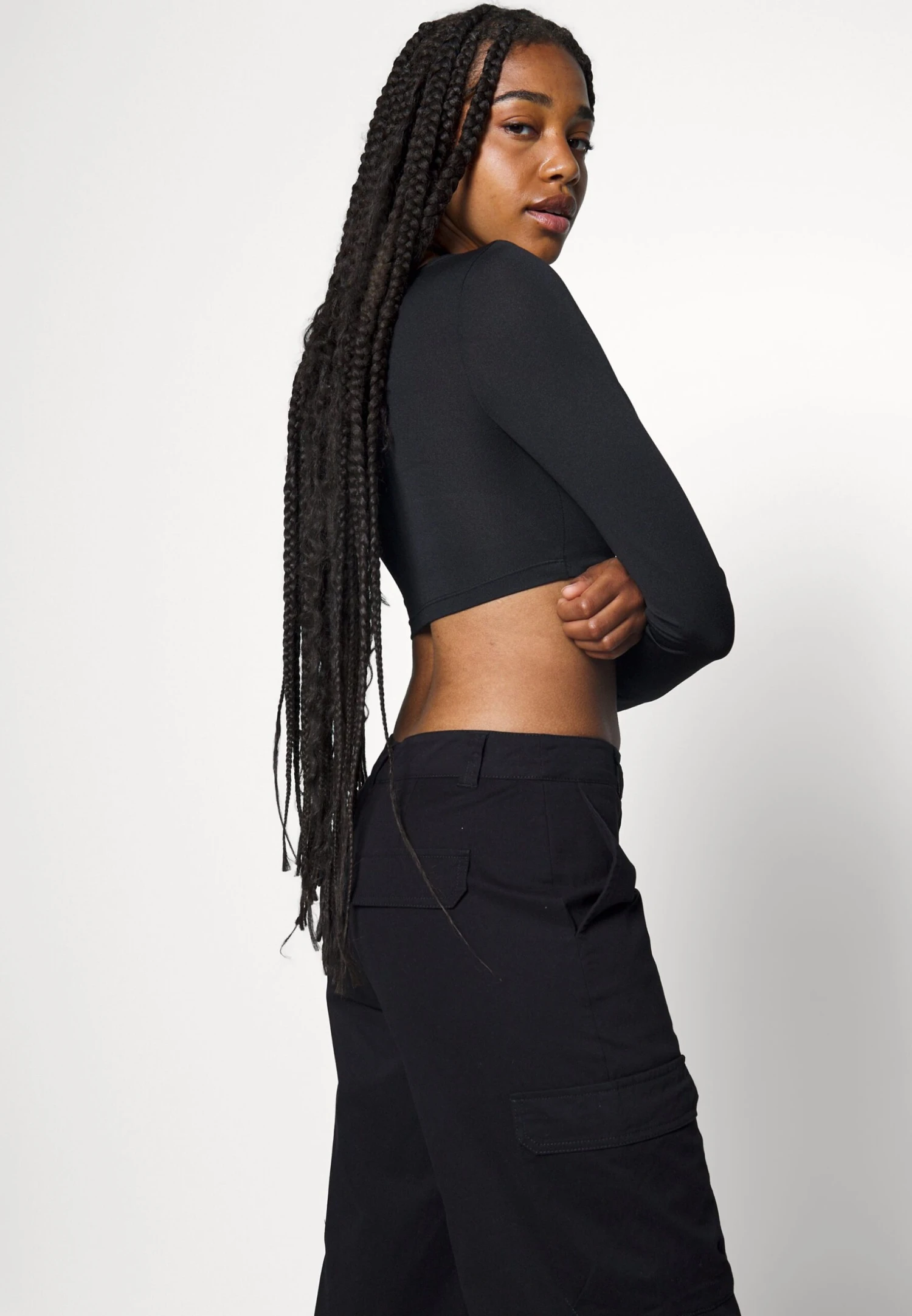 Even&Odd Cargobroek - Black 6 Even&Odd Cargobroek - Black - Afbeelding 4