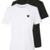 Even&Odd 2Pack - T-Shirt Basic - White/Black -Even&Odd bdfe173cdae54ecc8e36d90ad77df279