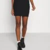 Even&Odd Basic Mini Ribbed Skirt - Kokerrok - Black -Even&Odd d630847e2ebe46acbeeb87078a61e321