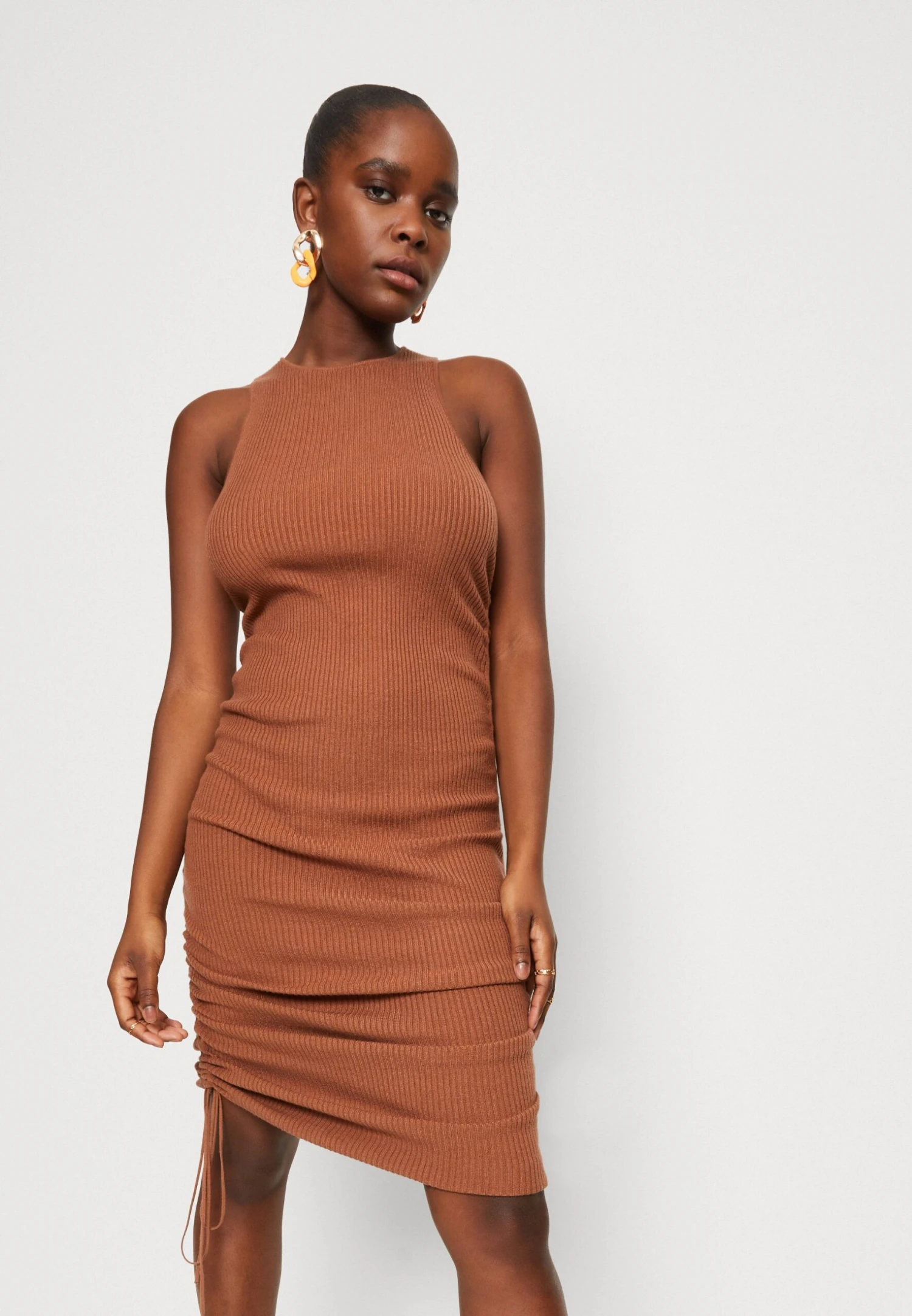 Even&Odd Gebreide Jurk - Brown 6 Even&Odd Gebreide Jurk - Brown - Afbeelding 4