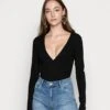 Even&Odd Bodysuit Basic - Longsleeve - Black