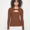 Longsleeve - Brown 1 Longsleeve - Brown -Even&Odd ebad54eaee824de3a64cf67e5a6b2f51