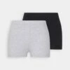 Even&Odd 2 Pack - Shorts - Black/Mottled Light Grey -Even&Odd f4ce10d6d61f4a5fb656347ebb3e35ce